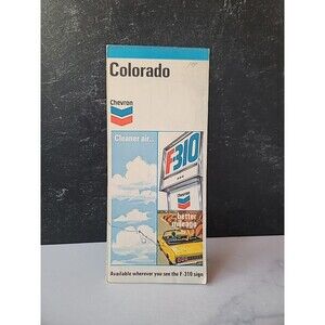 Colorado Chevron Map 1973 Vintage